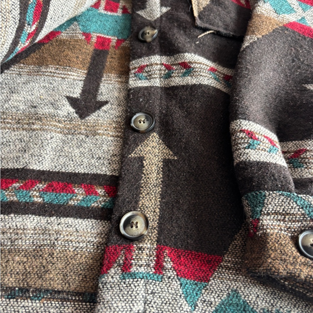 Aztec Print Blanket Jacket - Picture 12 of 13